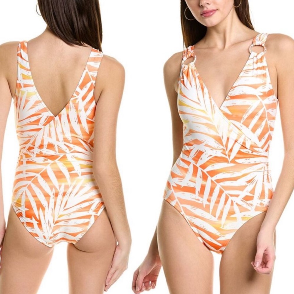 Carmen Marc Valvo Removable Soft Padding, Fully-Lined One-Piece Swimsuit NWT
